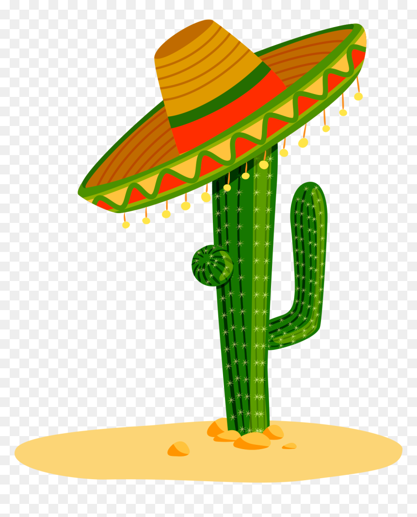 Detail Cactus With Sombrero Clipart Nomer 8