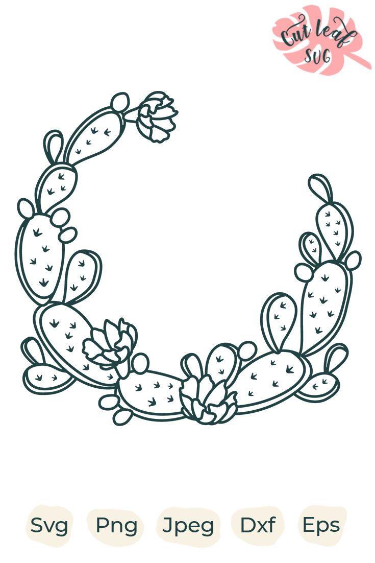 Detail Cactus Wreath Clipart Nomer 15