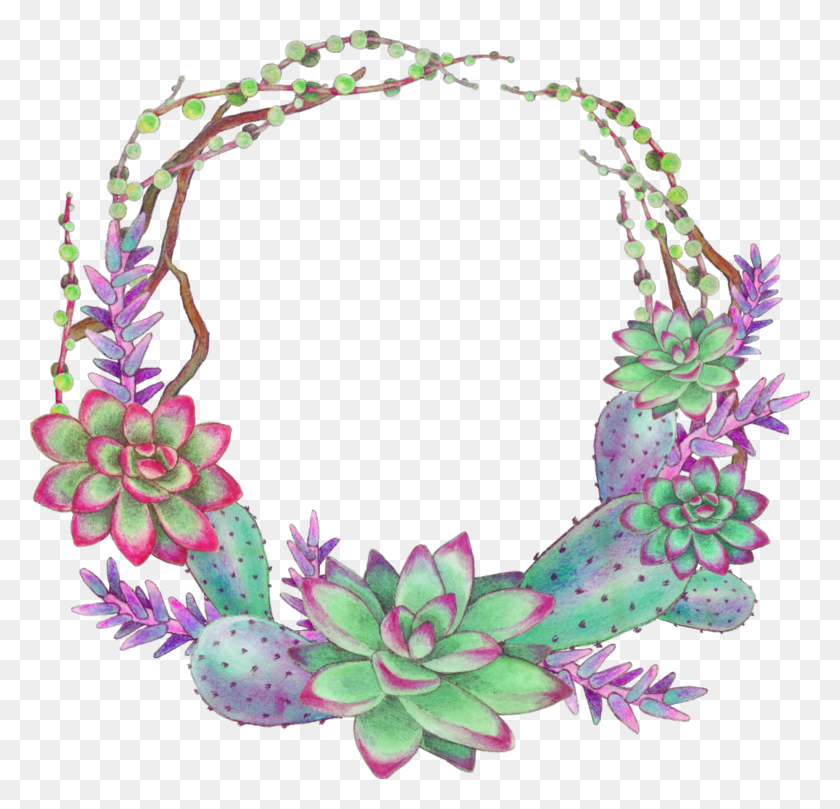 Detail Cactus Wreath Clipart Nomer 33