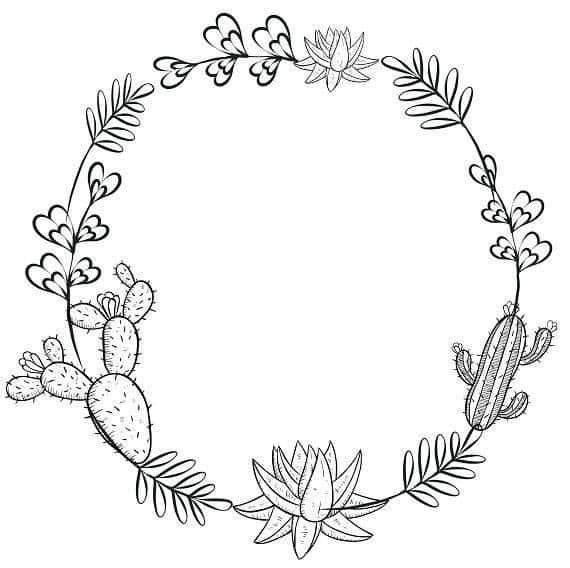 Detail Cactus Wreath Clipart Nomer 8