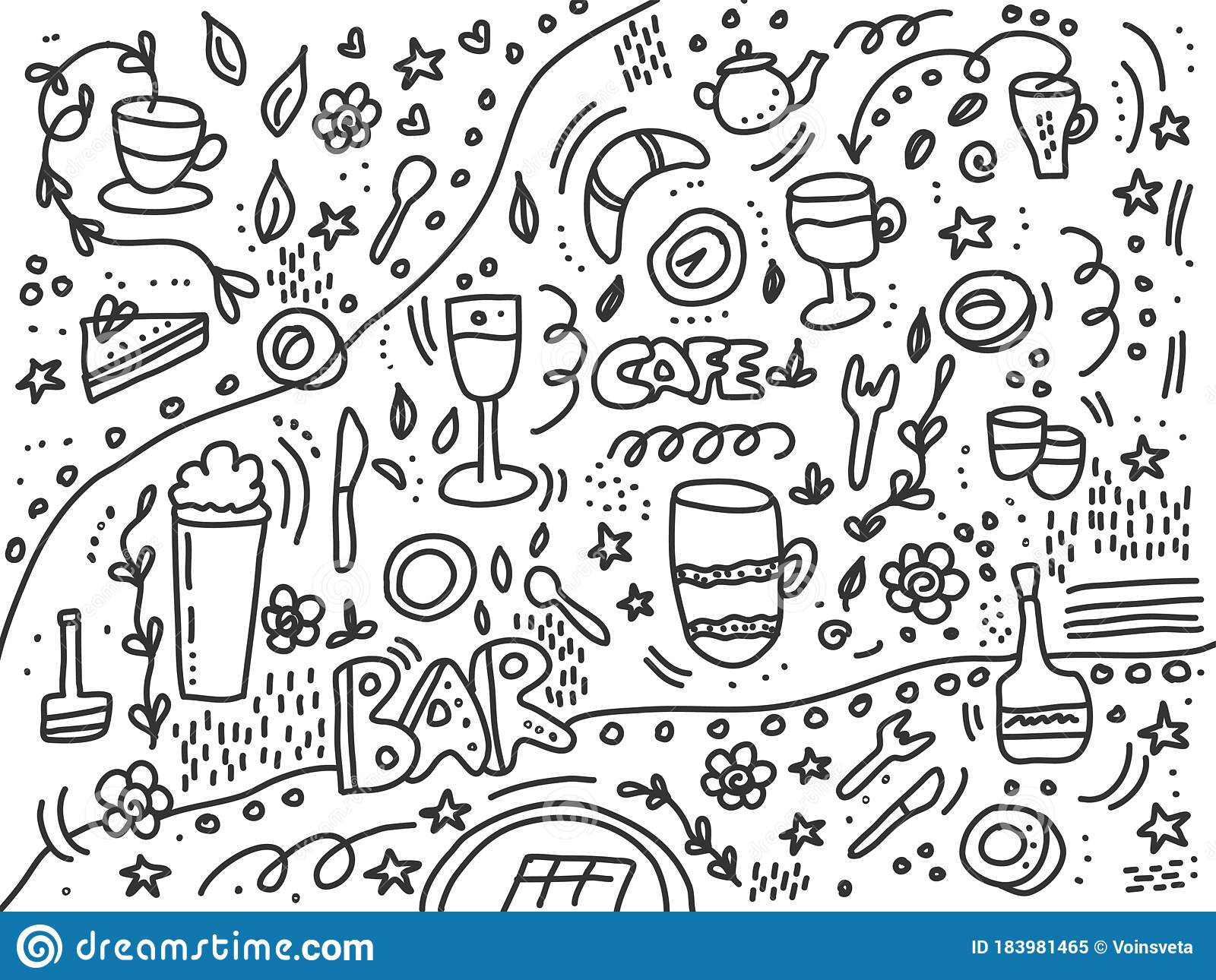 Detail Cafe Background Vector Nomer 24