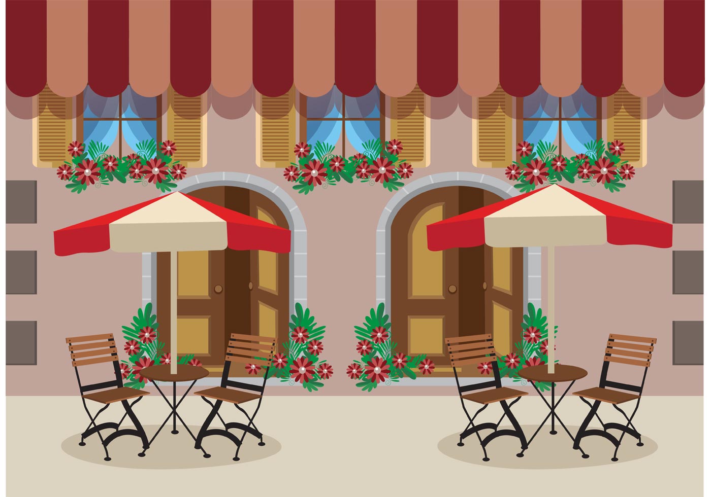 Detail Cafe Background Vector Nomer 33
