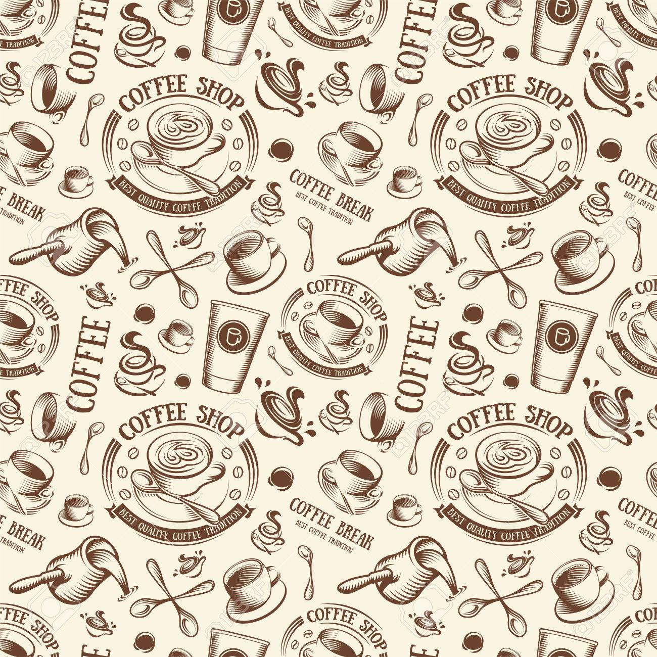Detail Cafe Background Vector Nomer 5
