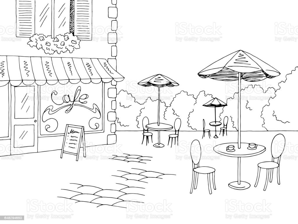 Detail Cafe Clipart Black And White Nomer 36