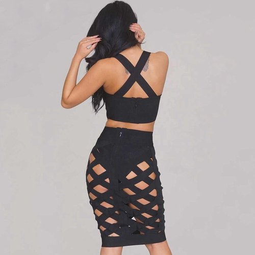 Detail Cage Bandage Dress Nomer 25