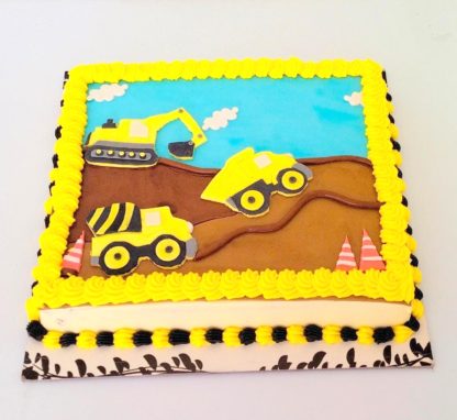 Detail Cake Gambar Cream Truck Cake Gambar Cream Backhoe Nomer 49