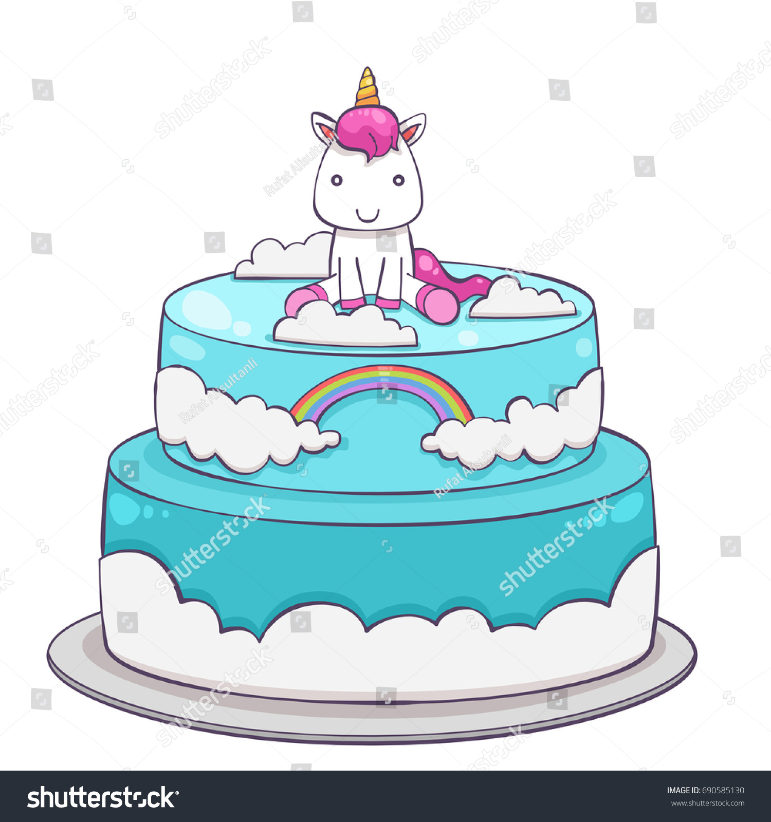 Detail Cake Gambar Unicorn Cake Gambar Crem Unicorn Nomer 47