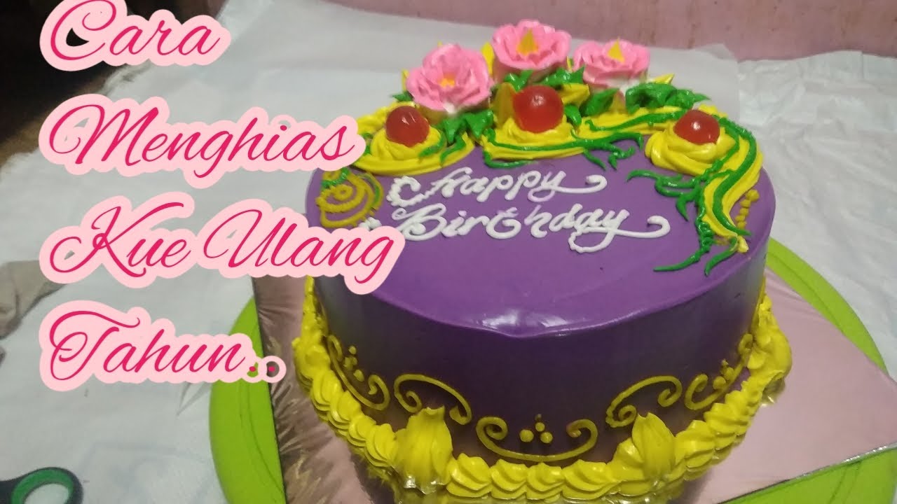 Detail Cake Ultah Warna Ungu Nomer 14