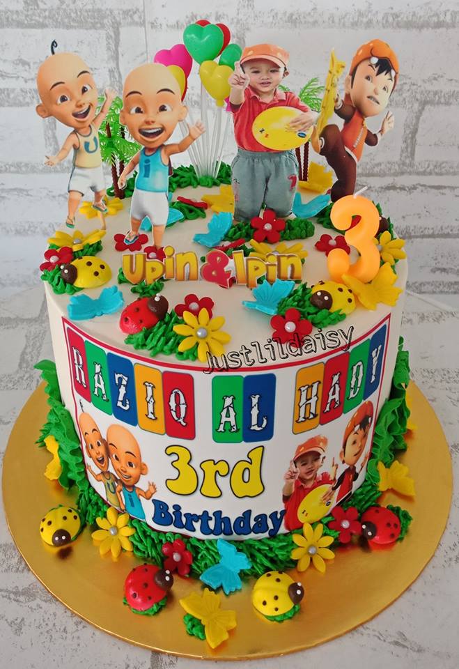 Detail Cake Upin Ipin Nomer 28