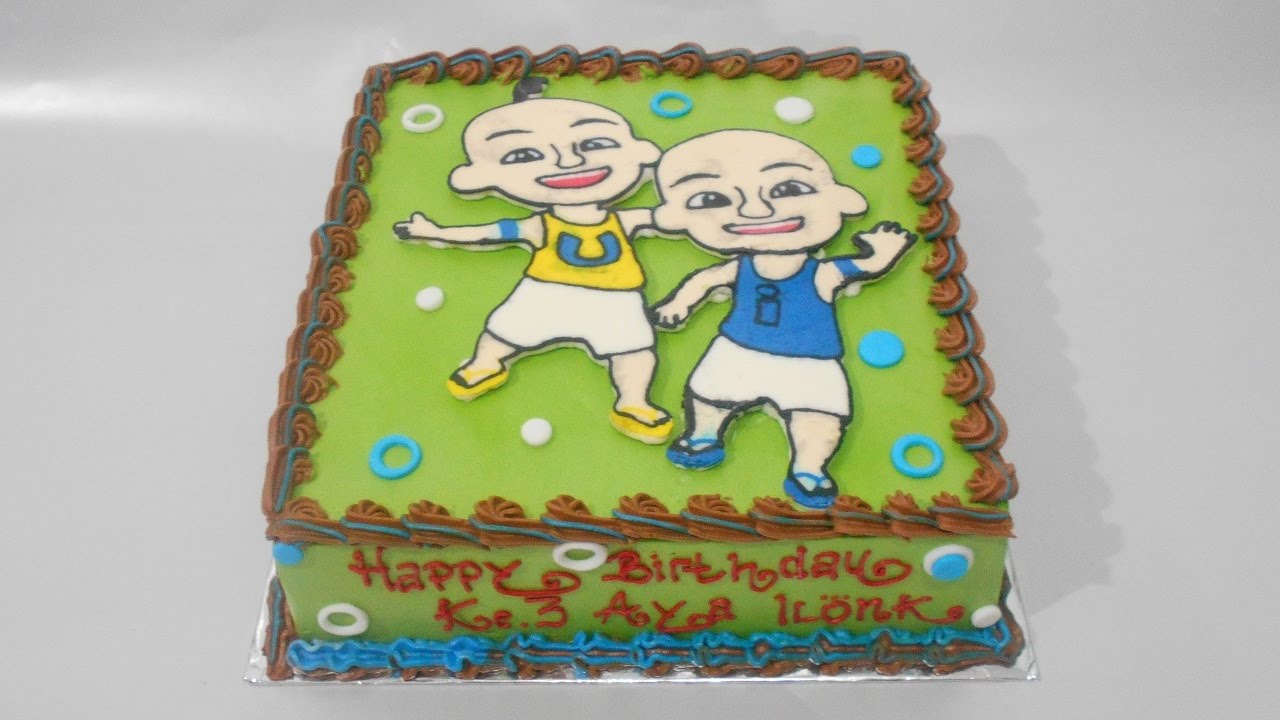 Detail Cake Upin Ipin Nomer 4