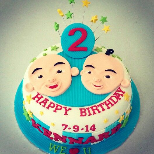 Detail Cake Upin Ipin Nomer 34