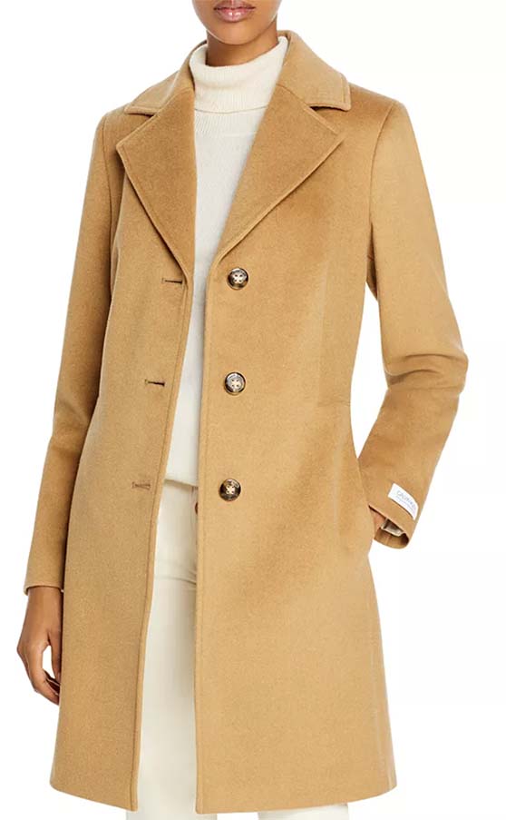 Detail Calvin Klein Camel Pea Coat Nomer 2