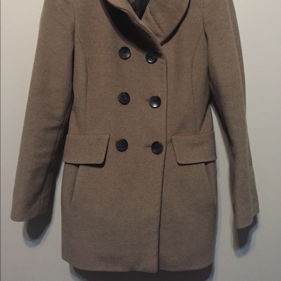 Detail Calvin Klein Camel Pea Coat Nomer 8