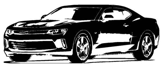 Detail Camaro Clipart Black And White Nomer 12