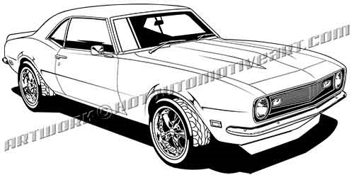 Detail Camaro Clipart Black And White Nomer 45