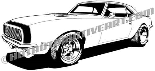 Detail Camaro Clipart Black And White Nomer 47