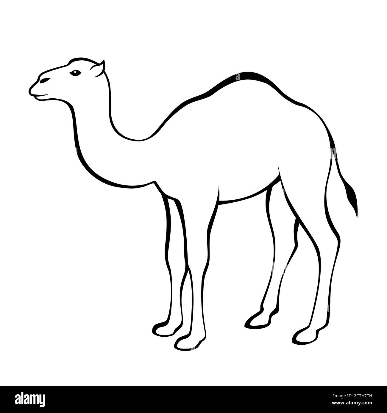 Detail Camel Black And White Clipart Nomer 13