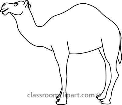 Detail Camel Black And White Clipart Nomer 4