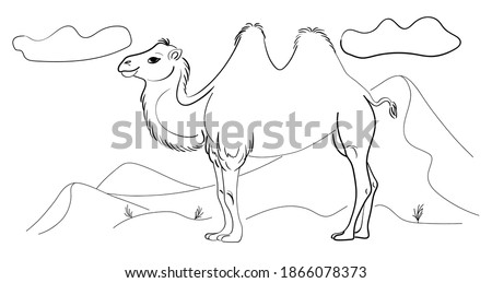 Detail Camel Black And White Clipart Nomer 45