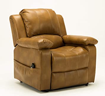 Camel Leather Rocking Chair - KibrisPDR