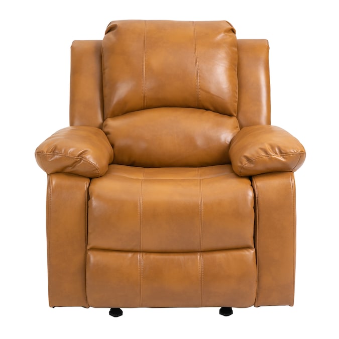 Detail Camel Leather Rocking Chair Nomer 8