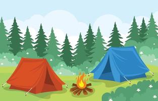 Detail Camping Background Vector Nomer 11