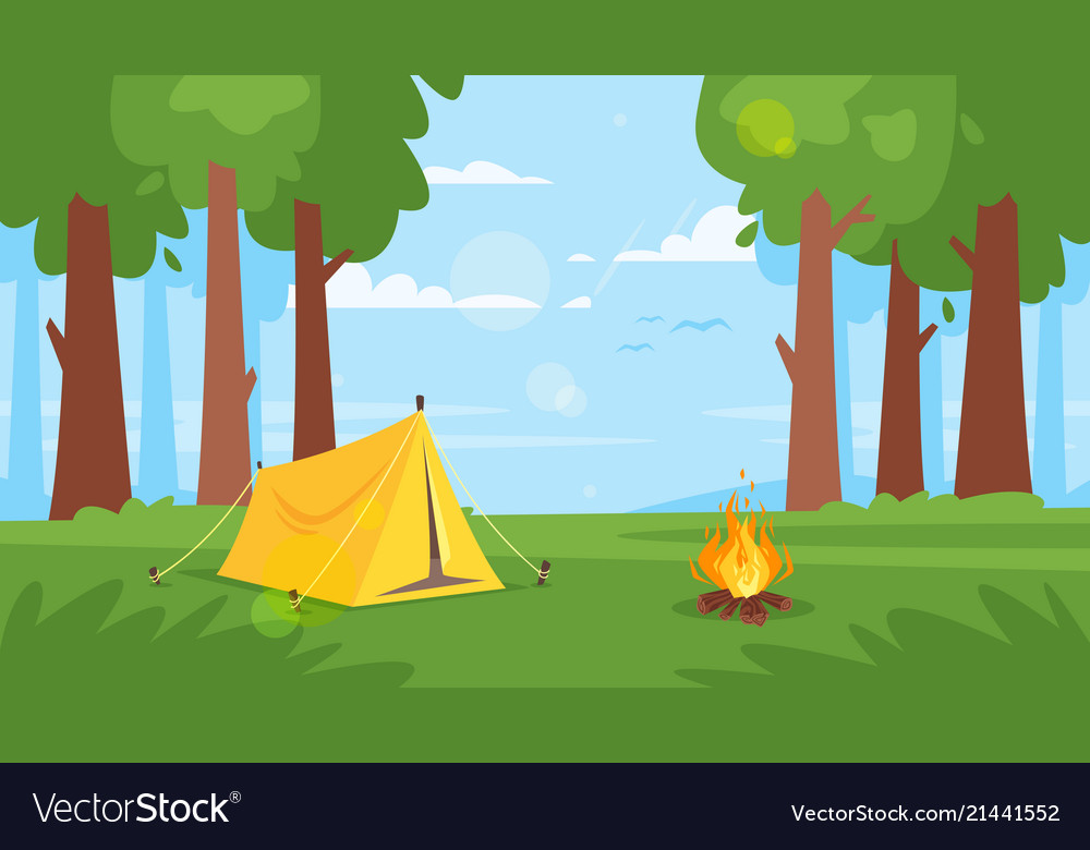 Detail Camping Background Vector Nomer 12