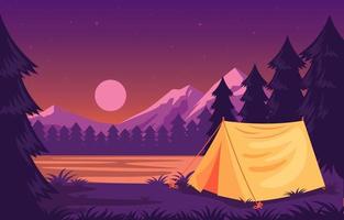 Detail Camping Background Vector Nomer 15