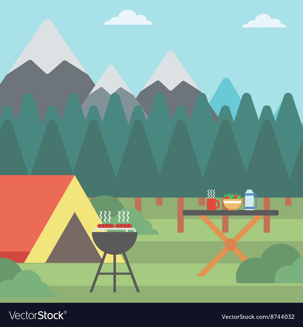 Detail Camping Background Vector Nomer 23