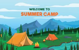 Detail Camping Background Vector Nomer 4