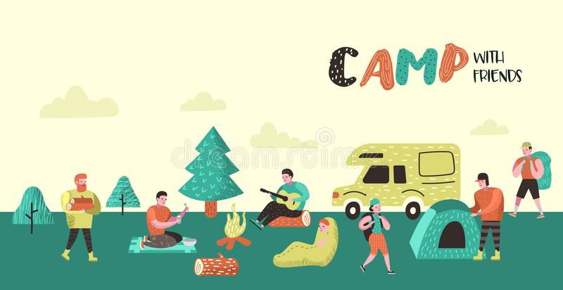 Detail Camping Background Vector Nomer 40