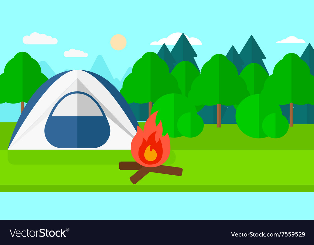 Detail Camping Background Vector Nomer 42