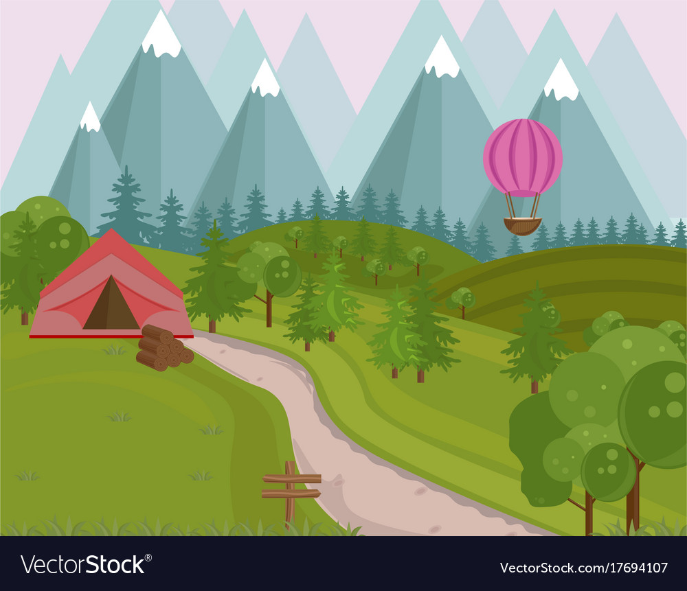 Detail Camping Background Vector Nomer 49