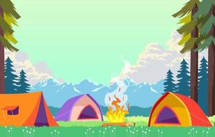 Detail Camping Background Vector Nomer 10