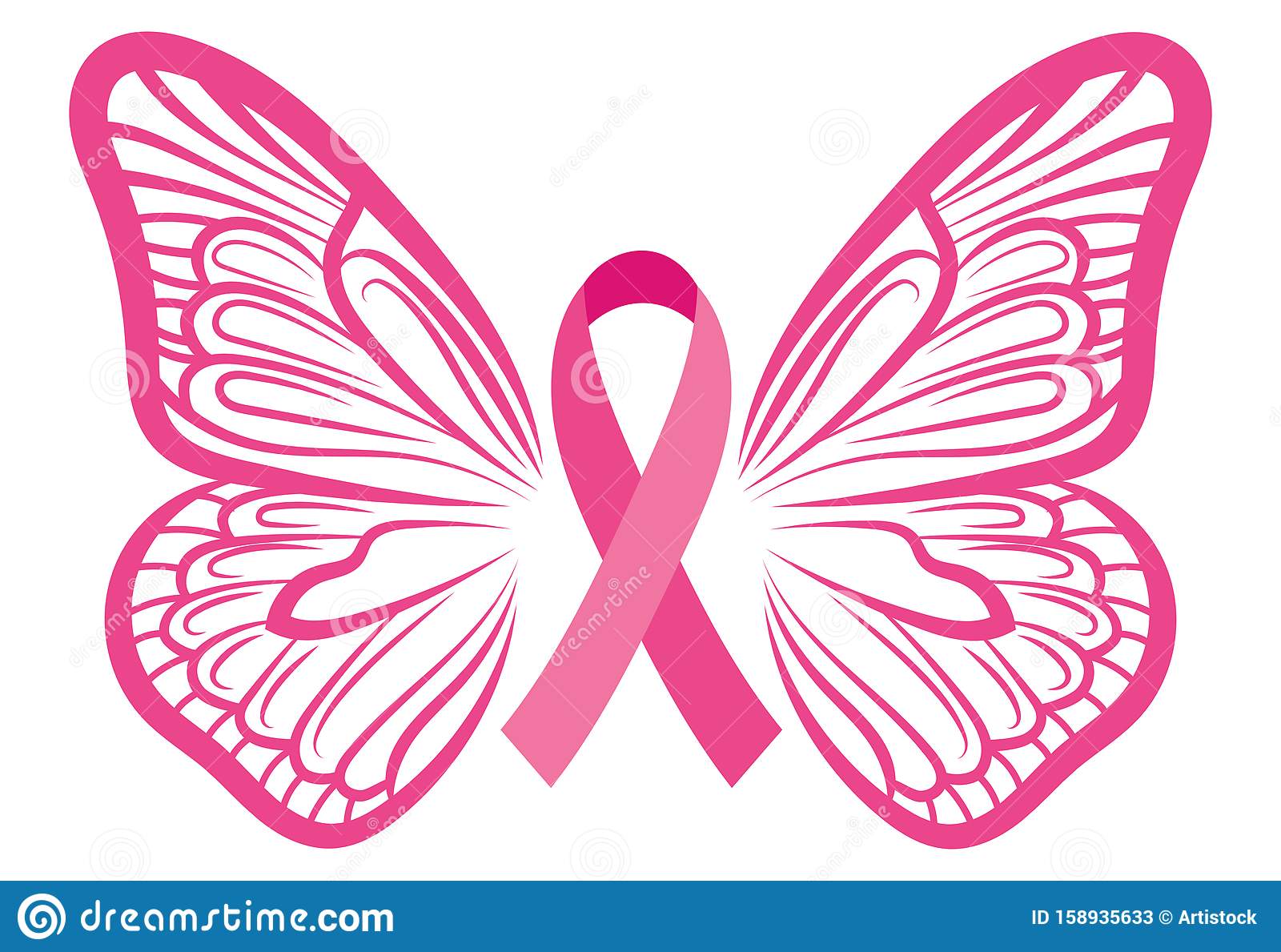 Detail Cancer Ribbon With Wings Clipart Nomer 12