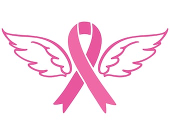 Detail Cancer Ribbon With Wings Clipart Nomer 16