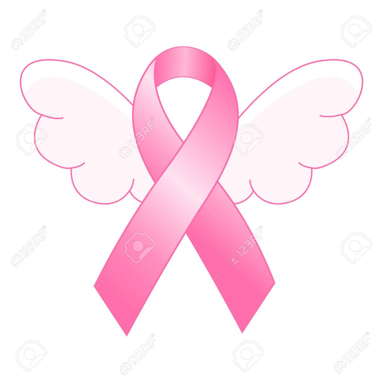 Detail Cancer Ribbon With Wings Clipart Nomer 19