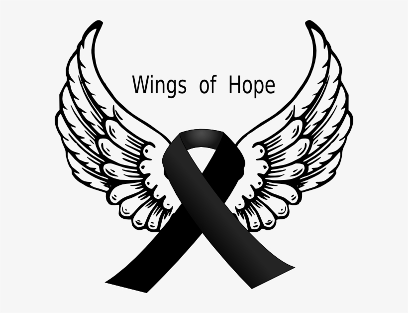 Detail Cancer Ribbon With Wings Clipart Nomer 3