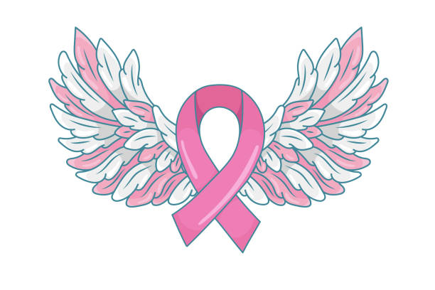 Detail Cancer Ribbon With Wings Clipart Nomer 4