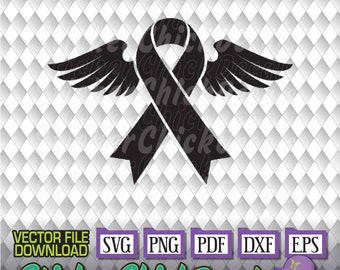 Detail Cancer Ribbon With Wings Clipart Nomer 46