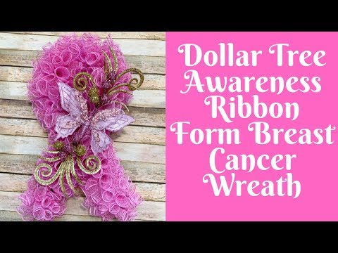 Detail Cancer Ribbon Wreath Form Dollar Tree Nomer 10