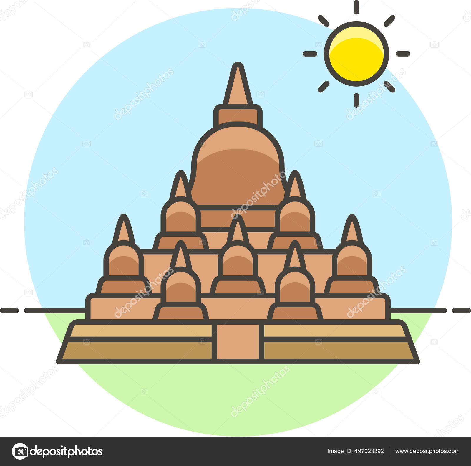 Detail Candi Borobudur Kartun Nomer 12