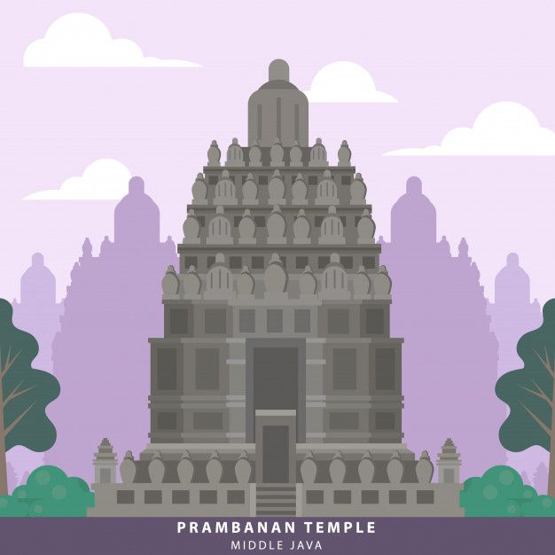 Detail Candi Prambanan Vector Nomer 19