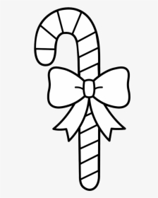 Detail Candy Cane Clipart Black And White Nomer 23