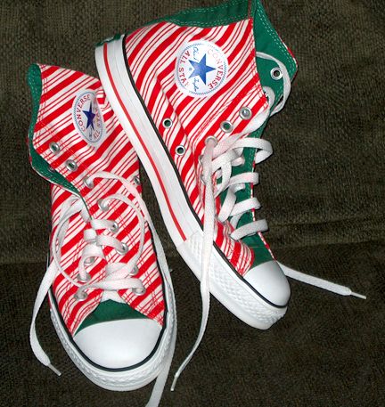 Candy Cane Converse - KibrisPDR