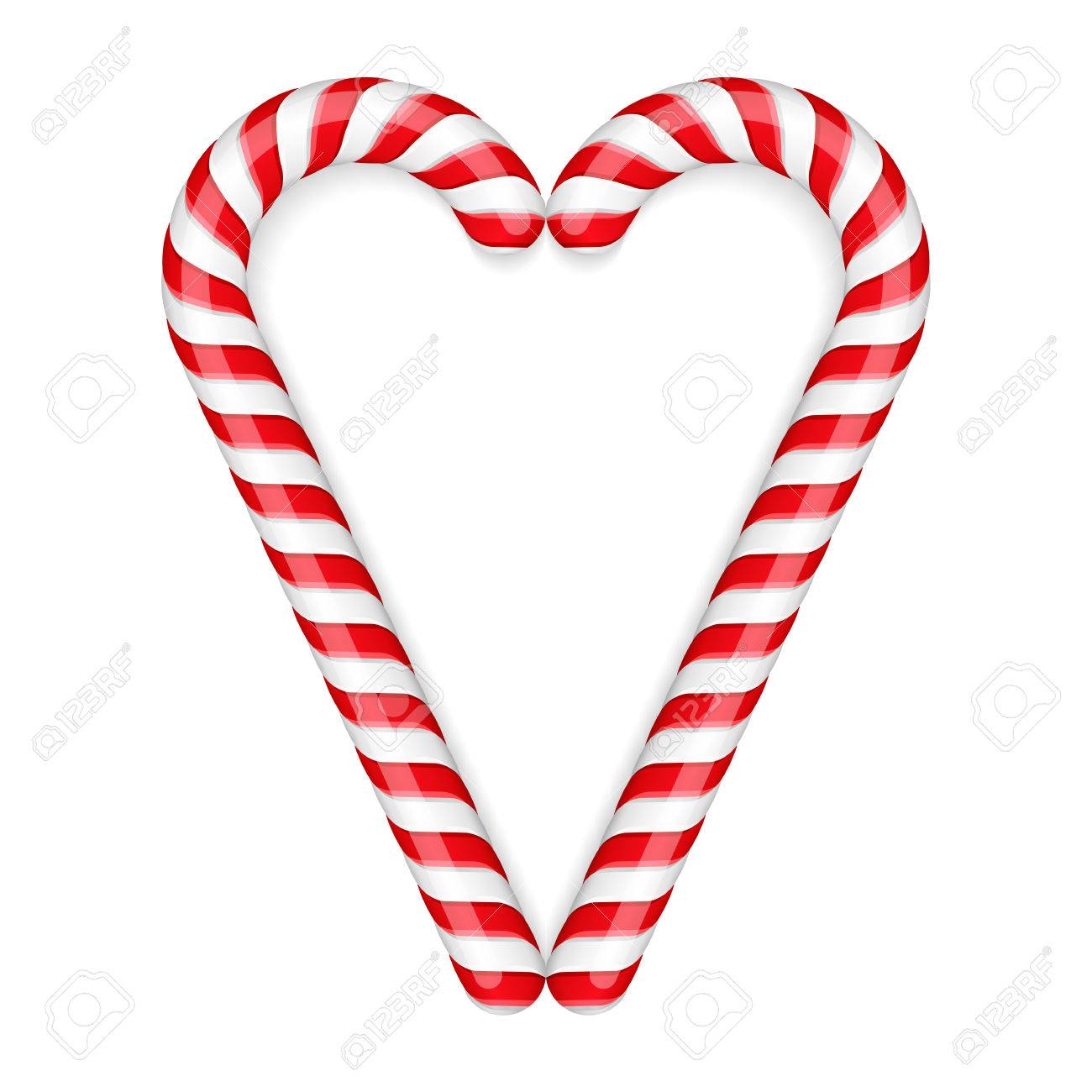 Detail Candy Cane Heart Clipart Nomer 3