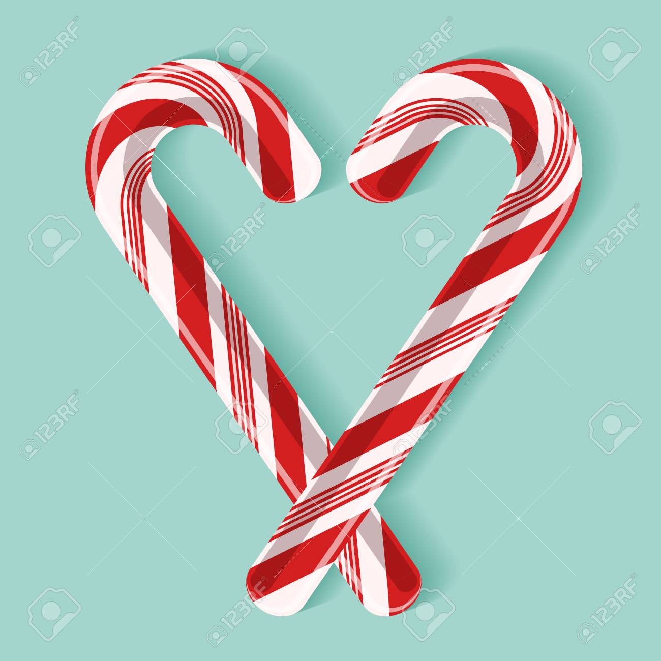 Detail Candy Cane Heart Clipart Nomer 36