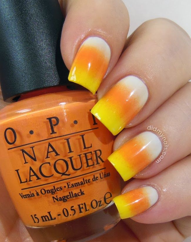 Detail Candy Corn Nails Pinterest Nomer 3