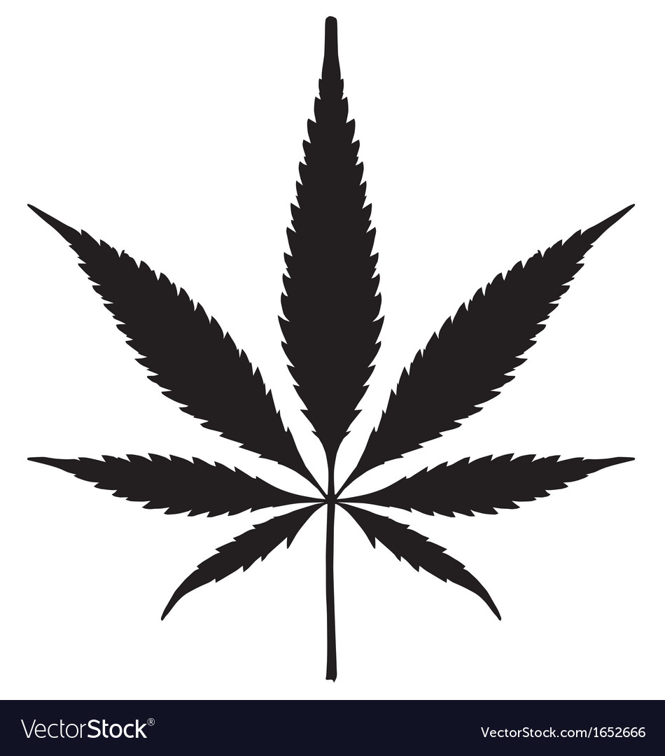 Cannabis Leaf Silhouette - KibrisPDR