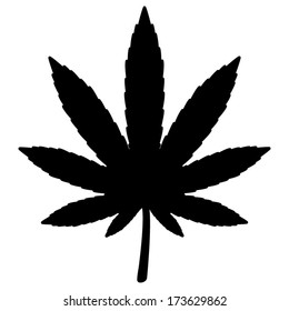 Detail Cannabis Leaf Silhouette Nomer 2